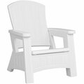 Suncast White UV-Resistant Resin Adirondack Chair with 8.5 Gallons of Storage 911BMAC1WH